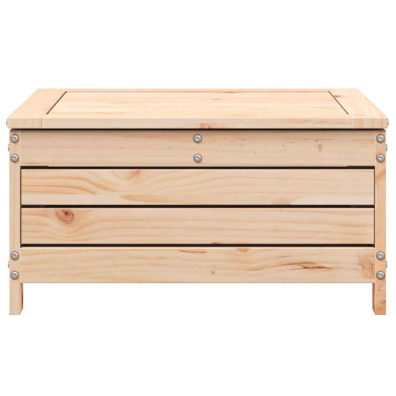 vidaXL tömör fenyőfa kerti lábzsámoly 62 x 63,5 x 32 cm