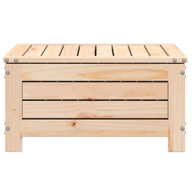 vidaXL tömör fenyőfa kerti lábzsámoly 62 x 63,5 x 32 cm
