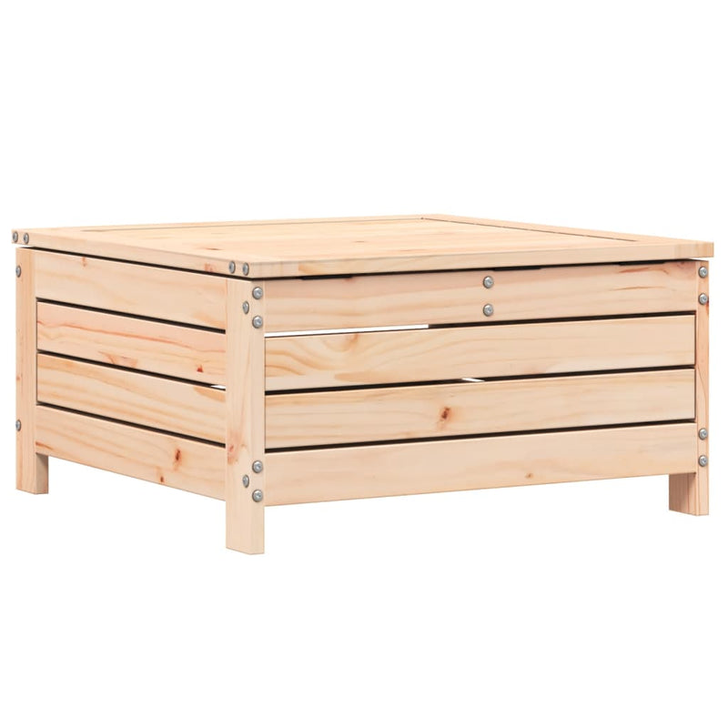 vidaXL tömör fenyőfa kerti lábzsámoly 62 x 63,5 x 32 cm
