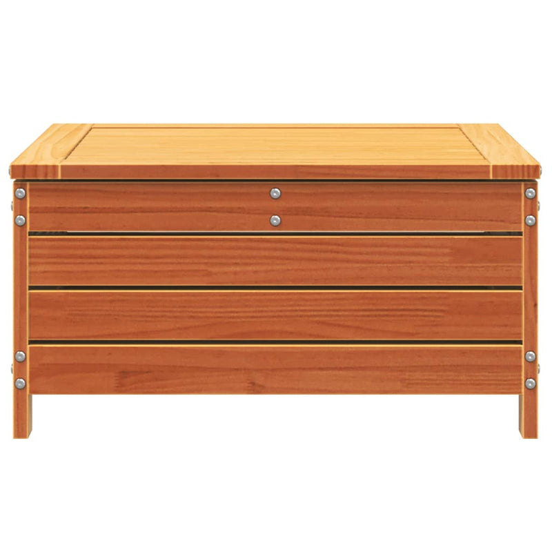 vidaXL viaszbarna tömör fenyőfa kerti lábzsámoly 62 x 63,5 x 32 cm