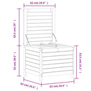 vidaXL tömör fenyőfa kerti lábzsámoly 62 x 63,5 x 53,5 cm