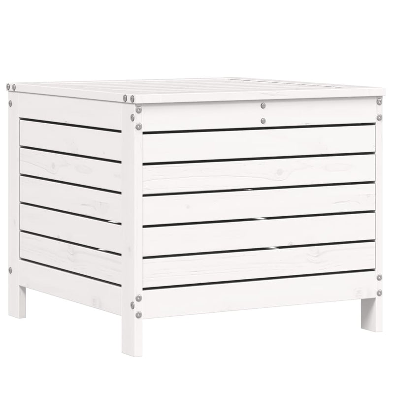 vidaXL fehér tömör fenyőfa kerti lábtartó 62 x 63,5 x 53,5 cm