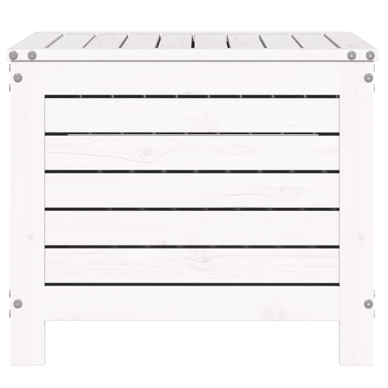 vidaXL fehér tömör fenyőfa kerti lábtartó 62 x 63,5 x 53,5 cm