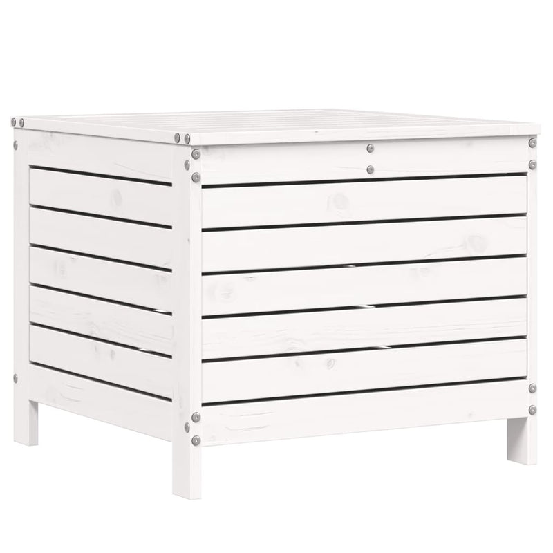 vidaXL fehér tömör fenyőfa kerti lábtartó 62 x 63,5 x 53,5 cm