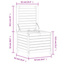 vidaXL viaszbarna tömör fenyőfa kerti lábzsámoly 62 x 63,5 x 53,5 cm