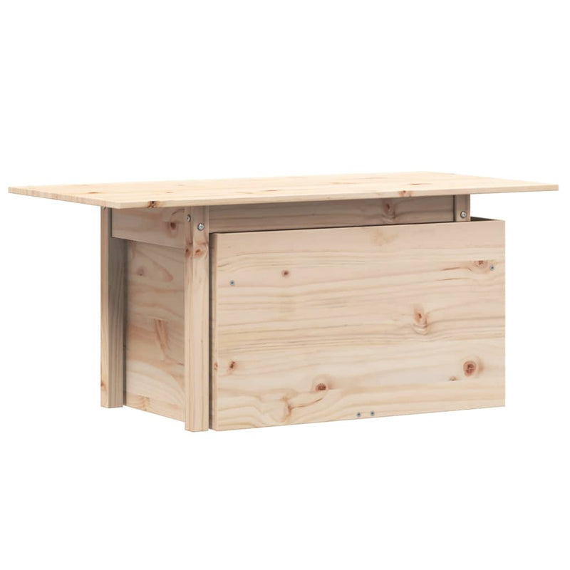 vidaXL tömör fenyőfa kerti asztal 100 x 50 x 75 cm