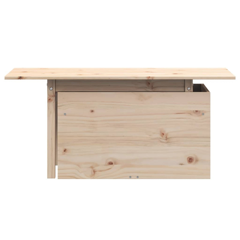 vidaXL tömör fenyőfa kerti asztal 100 x 50 x 75 cm