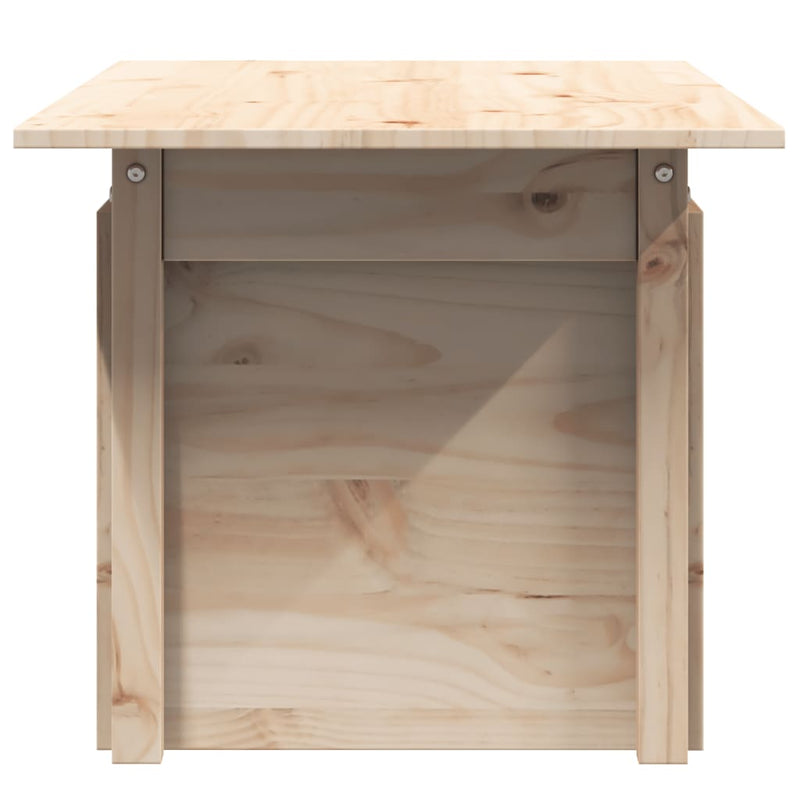 vidaXL tömör fenyőfa kerti asztal 100 x 50 x 75 cm