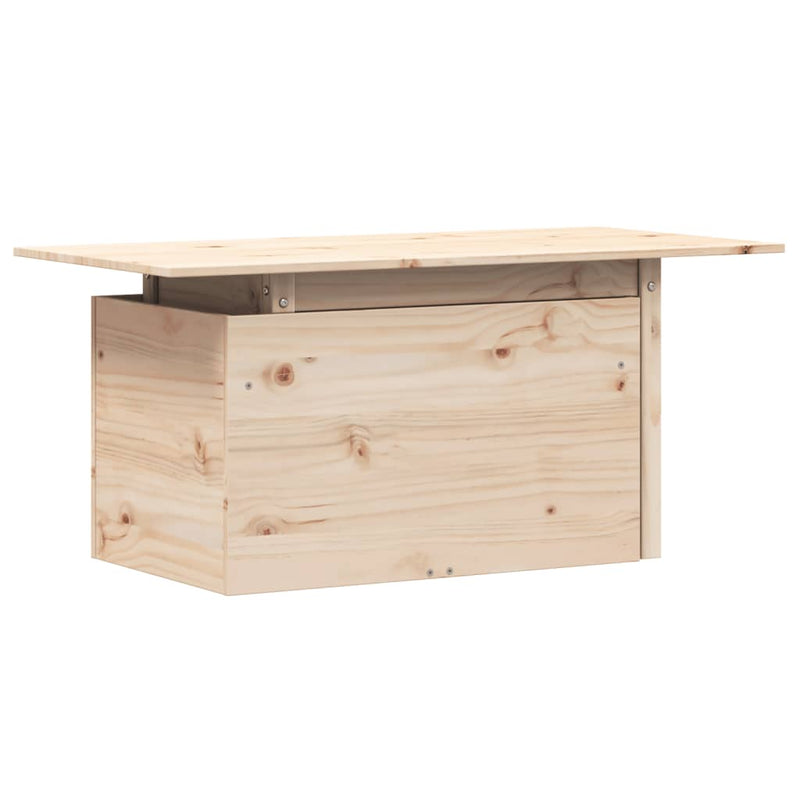 vidaXL tömör fenyőfa kerti asztal 100 x 50 x 75 cm
