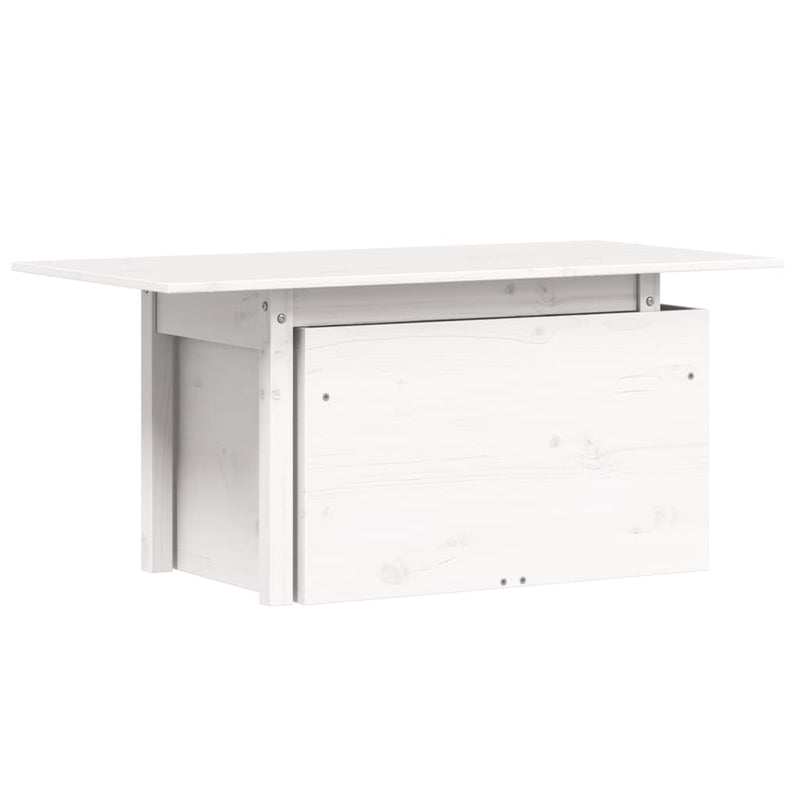 vidaXL fehér tömör fenyőfa kerti asztal 100 x 50 x 75 cm