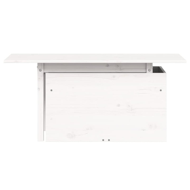 vidaXL fehér tömör fenyőfa kerti asztal 100 x 50 x 75 cm