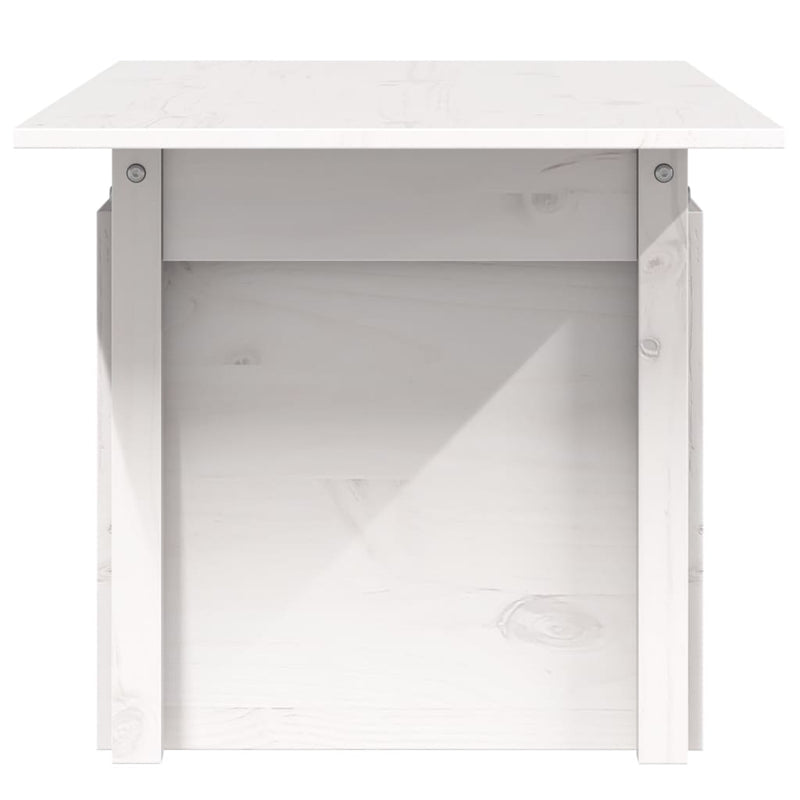 vidaXL fehér tömör fenyőfa kerti asztal 100 x 50 x 75 cm