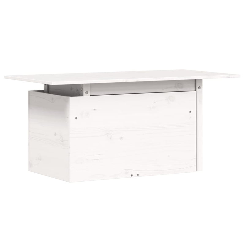 vidaXL fehér tömör fenyőfa kerti asztal 100 x 50 x 75 cm