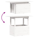 vidaXL fehér tömör fenyőfa kerti asztal 100 x 50 x 75 cm