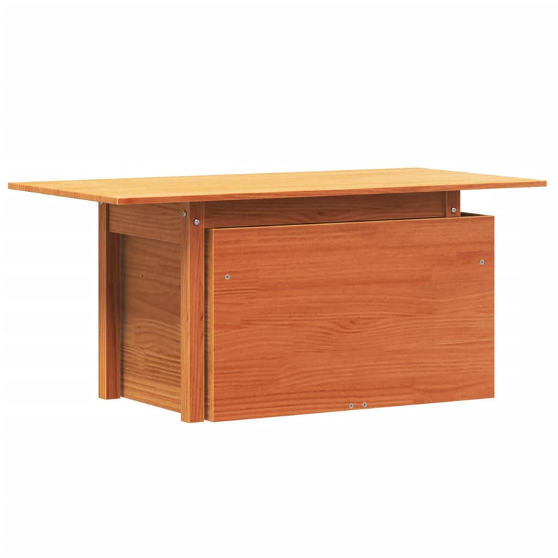 vidaXL viaszbarna tömör fenyőfa kerti asztal 100 x 50 x 75 cm