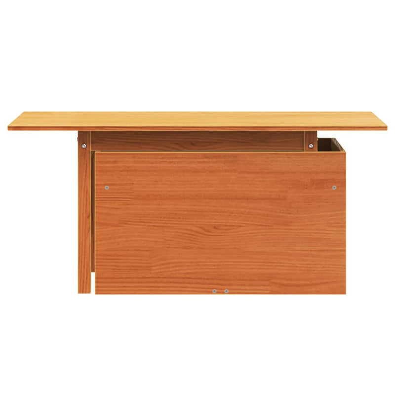 vidaXL viaszbarna tömör fenyőfa kerti asztal 100 x 50 x 75 cm