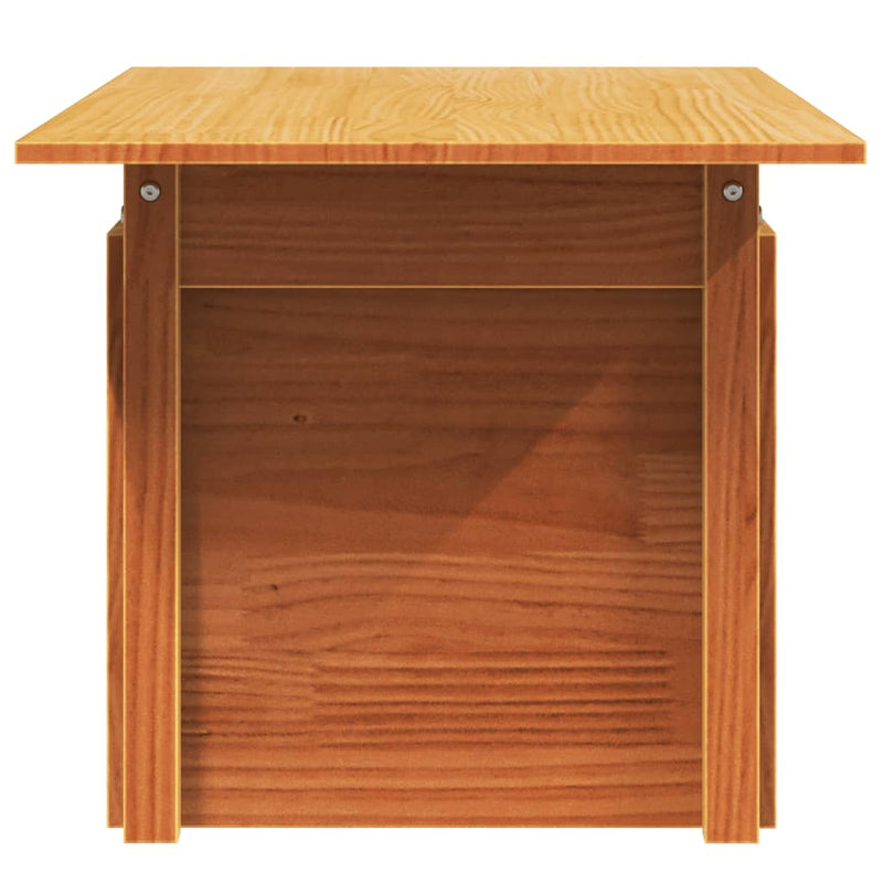 vidaXL viaszbarna tömör fenyőfa kerti asztal 100 x 50 x 75 cm