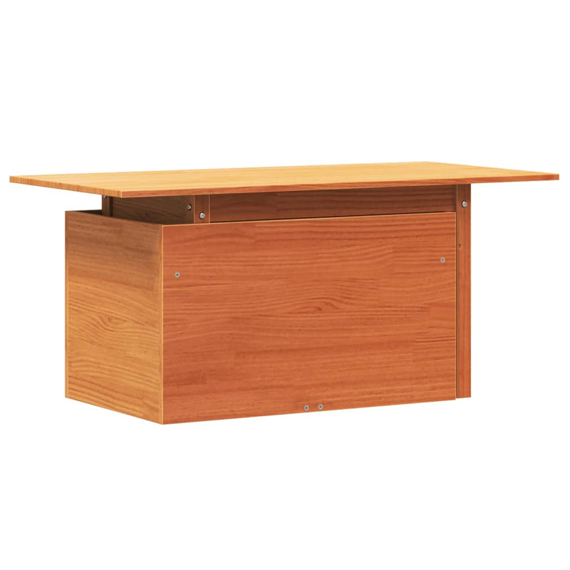 vidaXL viaszbarna tömör fenyőfa kerti asztal 100 x 50 x 75 cm