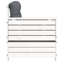 vidaXL fehér tömör fenyőfa kerti karfás kanapé párnával