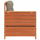 vidaXL viaszbarna tömör fenyőfa kerti karfás kanapé párnával