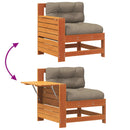 vidaXL viaszbarna tömör fenyőfa kerti karfás kanapé párnával