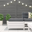 vidaXL fehér tömör fenyőfa kerti lábzsámoly párnával