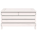 vidaXL fehér tömör fenyőfa kerti lábzsámoly párnával