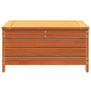 vidaXL viaszbarna tömör fenyőfa kerti lábzsámoly párnával