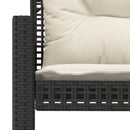 vidaXL 4 részes fekete polyrattan üveg kerti ülőgarnitúra párnával