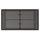 vidaXL 4 részes barna polyrattan üveg kerti ülőgarnitúra párnákkal