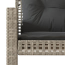 vidaXL 4 részes szürke polyrattan üveg kerti ülőgarnitúra párnákkal
