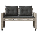 vidaXL 4 részes szürke polyrattan üveg kerti ülőgarnitúra párnákkal