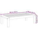vidaXL tömör akácfa kerti asztal 100 x 50 x 27 cm