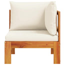 vidaXL tömör akácfa kerti sarokkanapé párnákkal