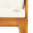 vidaXL tömör akácfa kerti sarokkanapé párnákkal