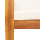 vidaXL 2 személyes tömör akácfa kerti kanapé párnával