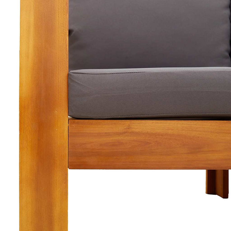 vidaXL tömör akácfa kerti szék párnákkal