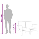 vidaXL 2 személyes tömör akácfa kerti kanapé párnával