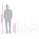 vidaXL 2 személyes tömör akácfa kerti kanapé 1 karfával