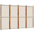 vidaXL világosszürke 4 paneles térelválasztó 280 x 180 cm
