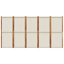 vidaXL világosszürke 5 paneles térelválasztó 350 x 180 cm