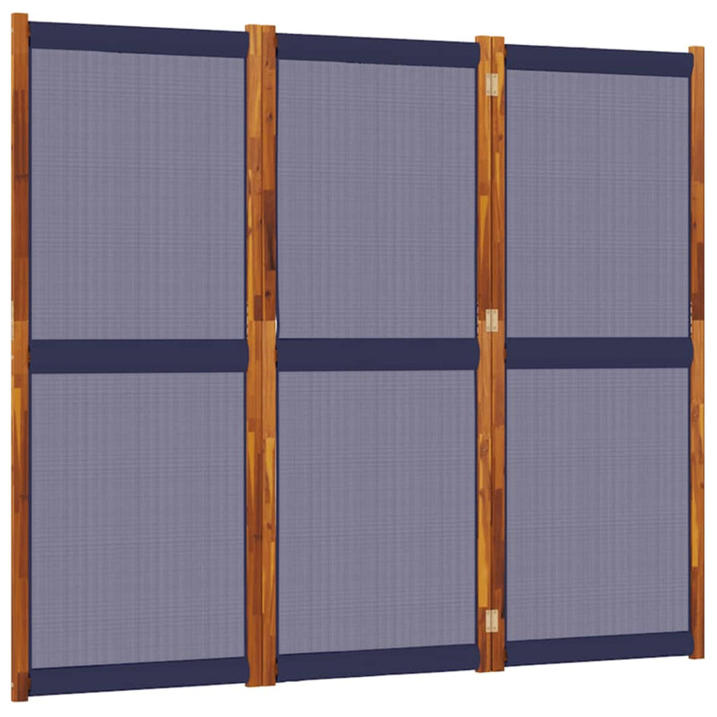 vidaXL sötétkék 3 paneles térelválasztó 210 x 180 cm