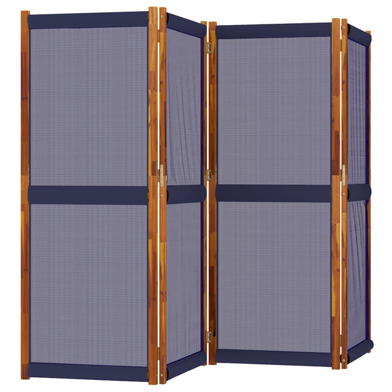 vidaXL sötétkék 4 paneles térelválasztó 280 x 180 cm