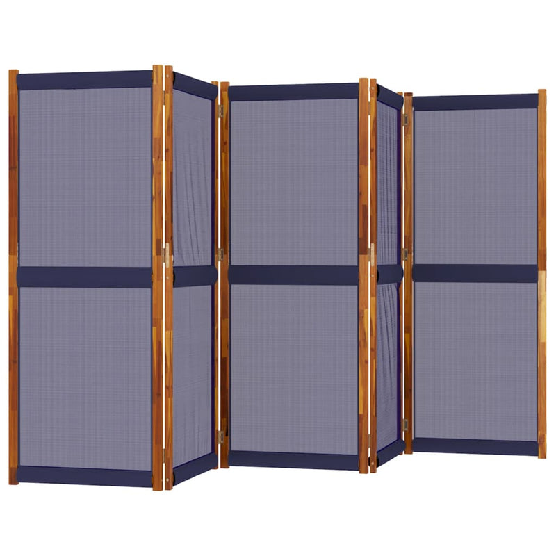 vidaXL sötétkék 5 paneles térelválasztó 350 x 180 cm