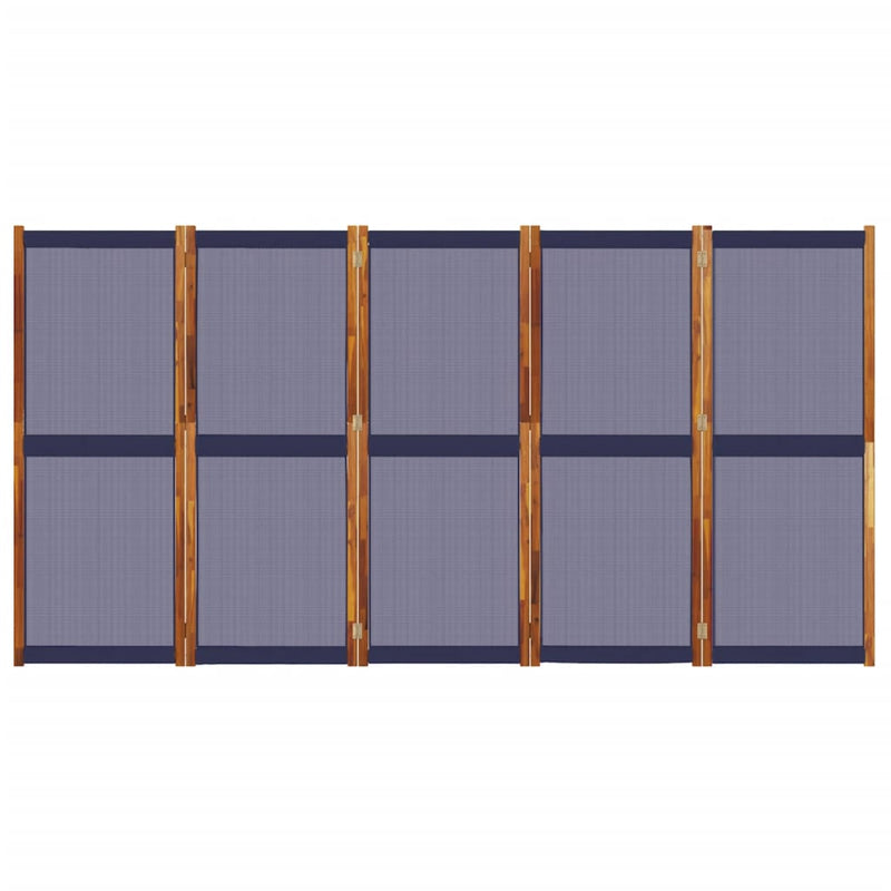 vidaXL sötétkék 5 paneles térelválasztó 350 x 180 cm
