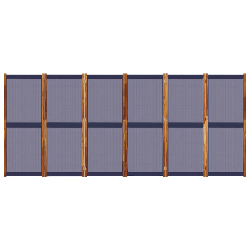 vidaXL sötétkék 6 paneles térelválasztó 420 x 180 cm