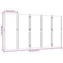 vidaXL 5 paneles tópszínű térelválasztó 350 x 180 cm