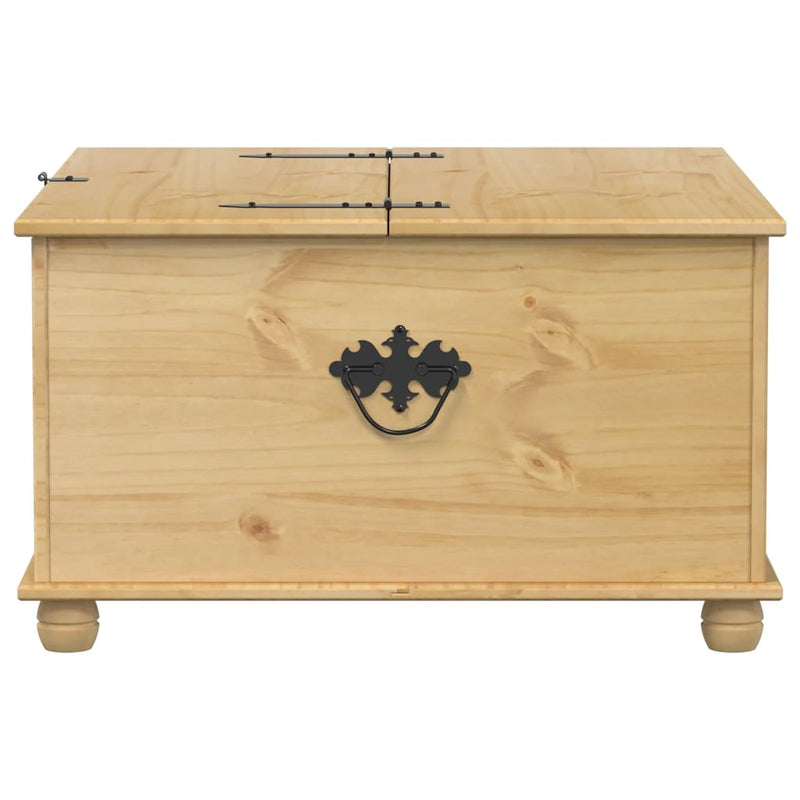 vidaXL Corona tömör fenyőfa tárolóláda 90 x 78 x 45 cm