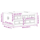 vidaXL Corona tömör fenyőfa tárolóláda 90 x 78 x 45 cm