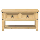 vidaXL Corona tömör fenyőfa dohányzóasztal fiókokkal 85 x 50 x 45 cm
